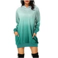 thumbnail image 1 of Kiplyki Flash Women's Winter Long Sleeve Dress Hoodies Printed Hooded Tunic Pockets Pullover, 1 of 4