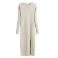 thumbnail image 1 of Kiplyki Flash Women's Winter Long Sleeve Dress Sweater Knitted Knitted Tight Bottom Wrap Hip Skirt, 1 of 7