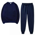 thumbnail image 1 of Kiplyki Flash Womens 2 Pieces Joggers Outfits Solid Round Neck Pullover Casual Sports Pants Sports Set, 1 of 5