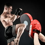 Kiplyki Focus PU Leather Boxing Punch Mitts, Red, 2 Pack