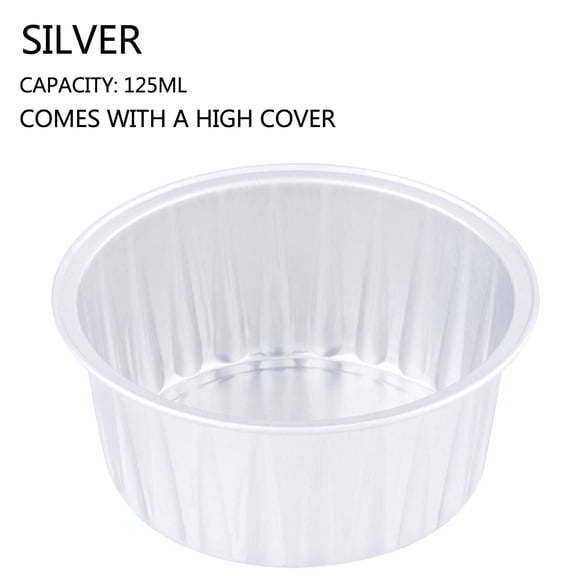 Kiplyki Foil Cupcake Cups Round Cupcake Cups With Lid, Mini Cupcake Cups Kitchen Baking Cups 100 PC