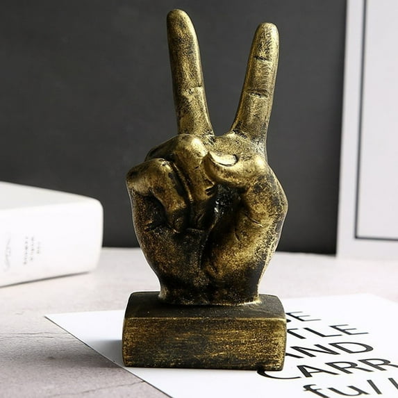 Kiplyki Gesture Finger Model Home Decoration Bar Model Room Desktop Decoration Resin Craft Gift Luxury