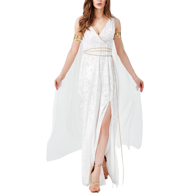 Kiplyki Gothic Dress for Women Ancient Greek Mythological Figures High Split White - Walmart.com Kiplyki Gothic Dress for Women Ancient Greek Mythological Figures High Split White - Walmart.com