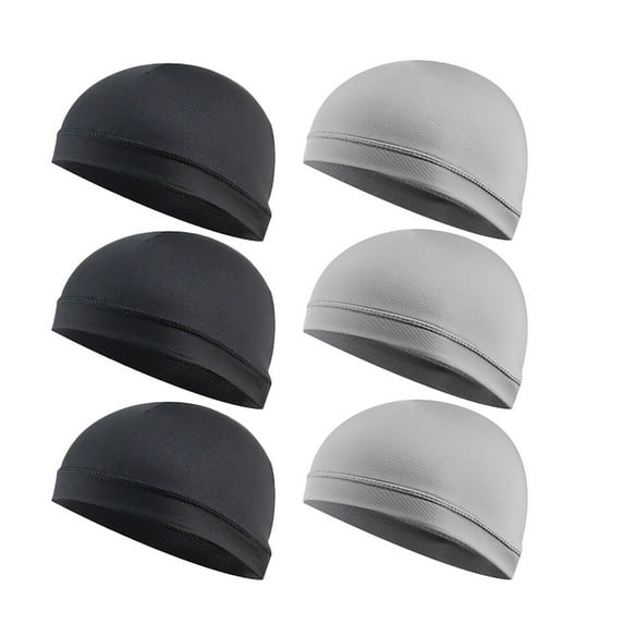Kiplyki Helmet Liner Sweat Wicking Cap Running Hats Cycling Skull Caps 6 Pieces