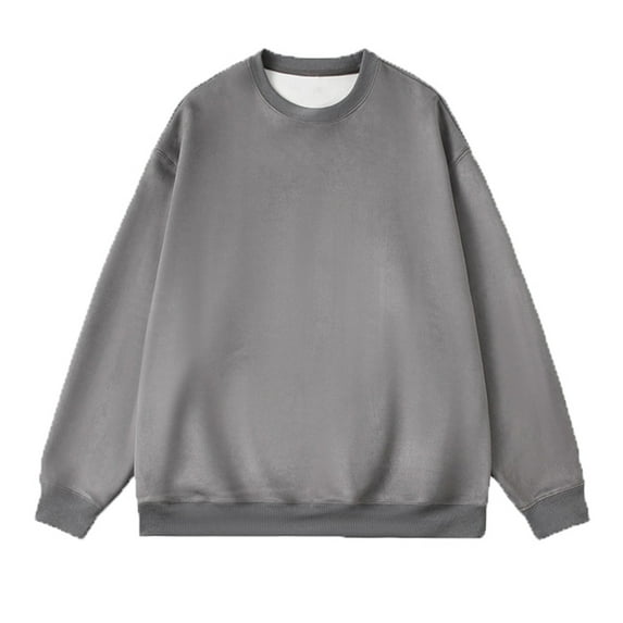 Kiplyki Hoodies for Men Casual Round Neck Long Sleeve Pullover Color Sweatshirts Blouse