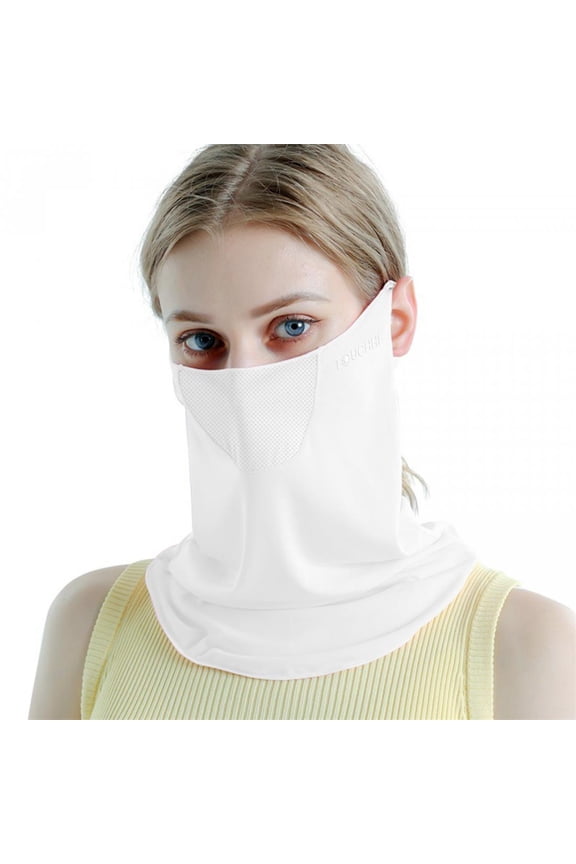 Ice Silk Sunscreen Mask Women's Three-dimensional Thin Breathable Face Mask In Summer
