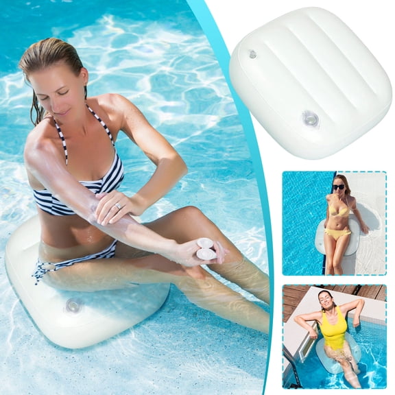 Kiplyki Inflatable Spa Booster Seat Cushion, Portable Air Pillow for Hot Tubs and Pools, Ergonomic Back Support, Adult Bath Relaxation, Durable PVC Water Float Pad