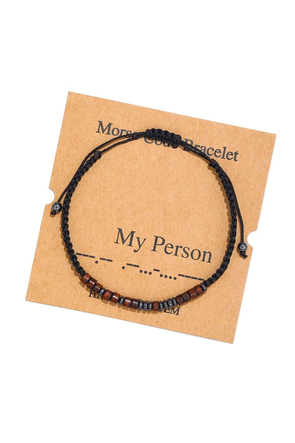 Kiplyki Inspirational Code Bracelets Message Funny Jewelry With Wood Beads For Birthday Gifts