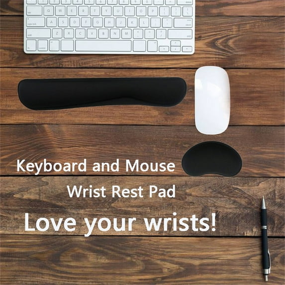Kiplyki Keyboard Wrist Rest Pad + Mouse/Mice Wrist Pad For Computer Laptop Office