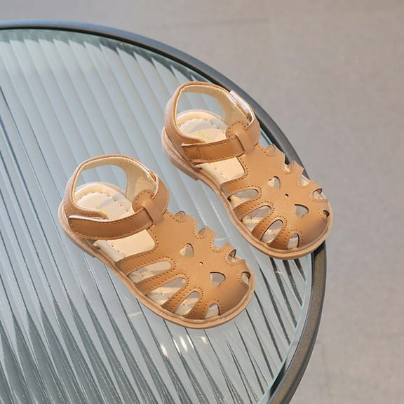 Kiplyki Kid Shoes Girl Children's Hollow Out Princess Soft-soled Casual Beach Sandals