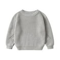 thumbnail image 1 of Kiplyki Kid's Fall Sweatshirt Baby Girl Boy Oversized Knit Sweater Crewneck Pullover Solid Warm Long Sleeve Tops Blouse, 1 of 2