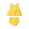 thumbnail image 1 of Kiplyki Kids Pants Newborn Infant Girls Vestlike Back Wing Tops+ Short Sets, 1 of 8