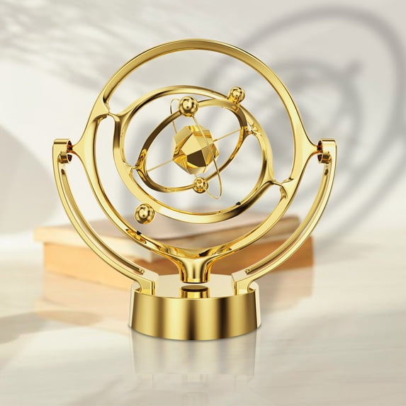 Kiplyki Kinetic Perpetual Motion Galaxy, Outer Space Gadget That Flips and Rotates in Continuous Motion, Battery Operated Desktop Gizmo