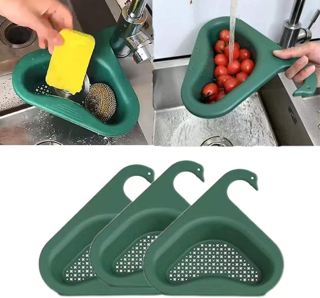 Kiplyki Kitchen Sink Drain Basket Swan Drain Rack, Multipurpose