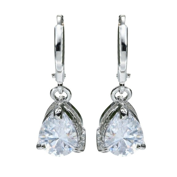 Kiplyki Ladies Fashion Colorful Diamond Water Drop Stud Earrings Jewelry