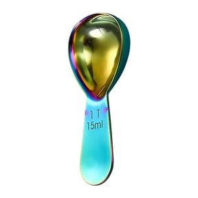 Kiplyki Long Handle Measuring Spoon, Stainless Steel Table Spoon Coffee Scoop with Non-slip Handle for Coffee Brewing, Cooking, Baking (1 Pack)