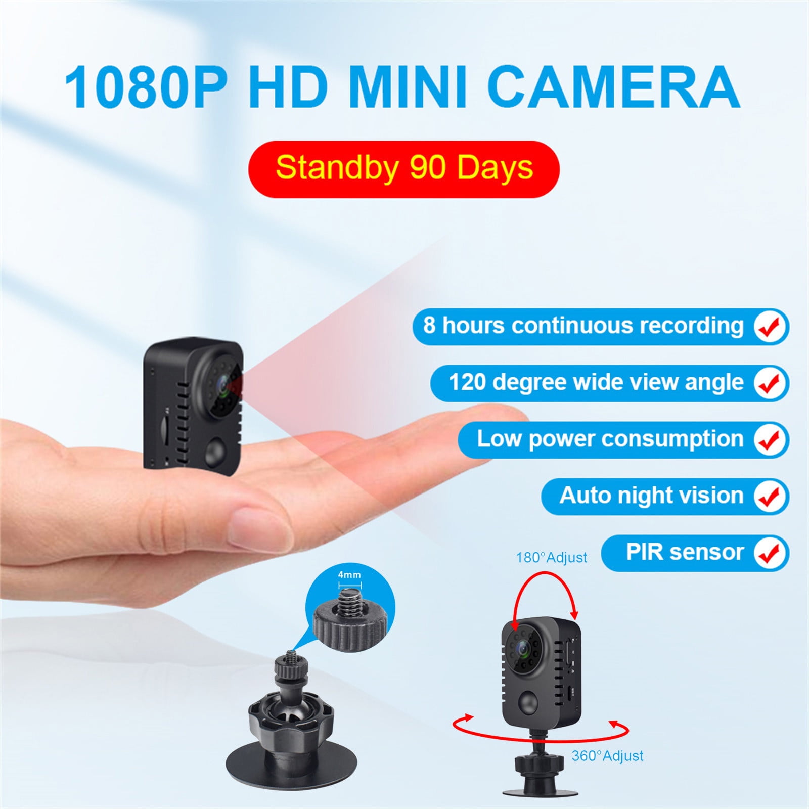 Kiplyki MD29 1080P Sensor Night Vision Camcorder Motion DVR Micro Camera Sport DV Video