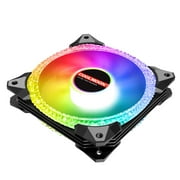 Kiplyki Magic Diamond 120mm ARGB PWM Case Fan For PC Computer Cooling System, 6Pin 5V Support Program Controlled Lighting, RGB Quiet Cooling Fan