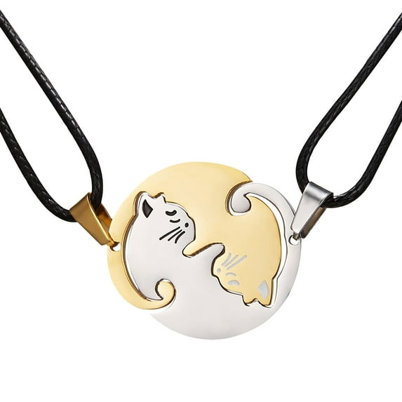 Kiplyki Magnetic Attracting Necklace Angel Friendship Couple Stitching Magnetic Love Necklace