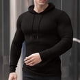 thumbnail image 1 of Kiplyki Mens Plus Size Pullover Wholesal Casual Solid Tight Fitting Muscle Fitness Sports Hoodie Long Sleeved Sweatshirts, 1 of 8