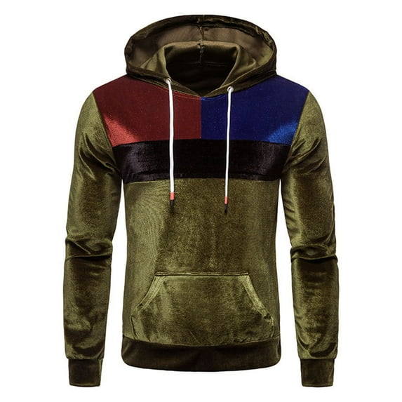 Kiplyki Mens Plus Size Pullover Wholesal Velvet Pullover Hoodie Sweatshirt Pocket Casual Daily Holiday Sportswear