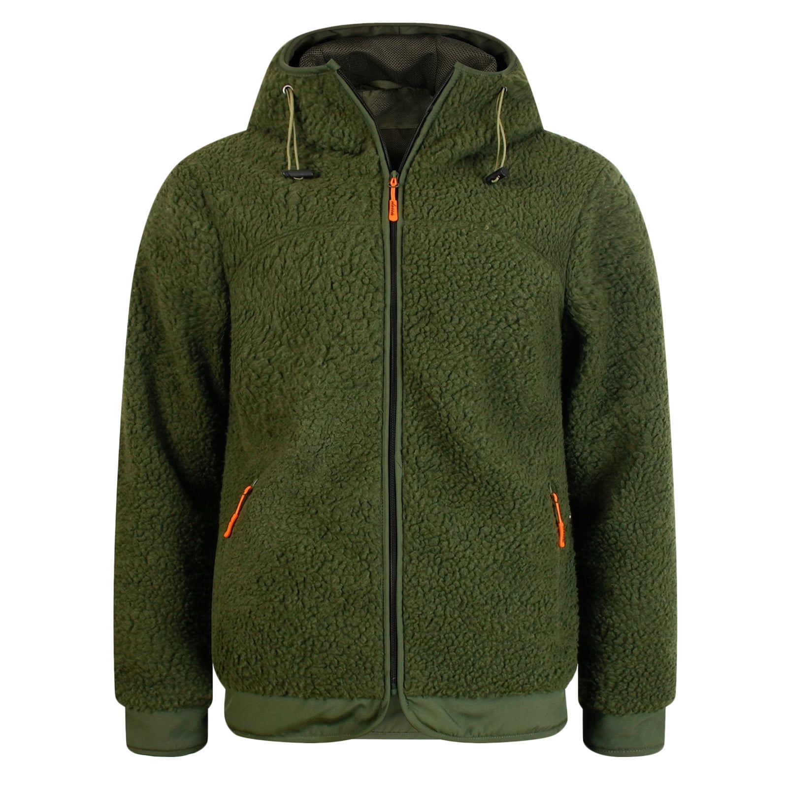 Kiplyki Mens Ski Jackets Winter Discount Hooded Cotton padded Thickened Thermal Outdoor Zipper Lamb Fleece Jacket