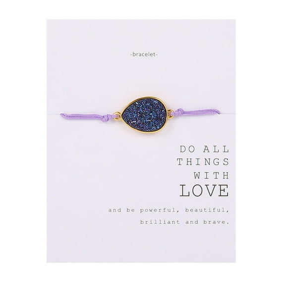 Kiplyki Natural Stone Woven Paper Card Bracelet Decorative Bracelet Accessories