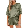 thumbnail image 1 of Kiplyki New Arrivals Sleepwear for Women Fashion Two Piece Silk Solid Sleepwear Nightwea Soft Casual Pajamas Sets, 1 of 4