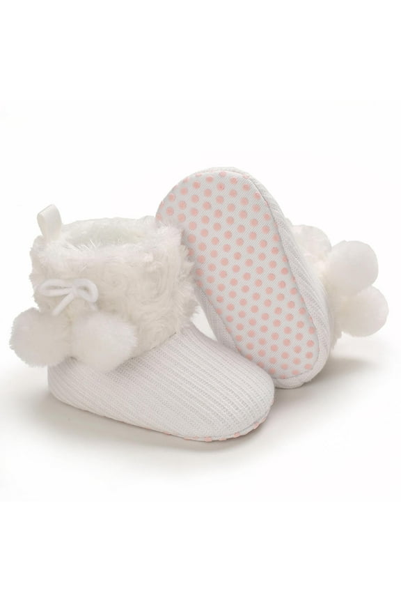 New Arrivals Toddler Shoes First Walker Boys Girls Infant Winter Warm Footwear Bowknot Newborn Prewalker