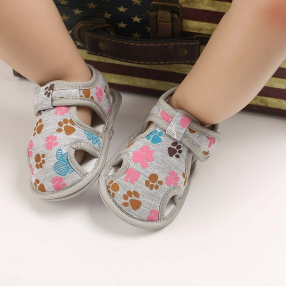 Kiplyki New Arrivals Toddler Shoes Girls and Boys Cute Sandals Printed Soft Sole Cutout Sandals
