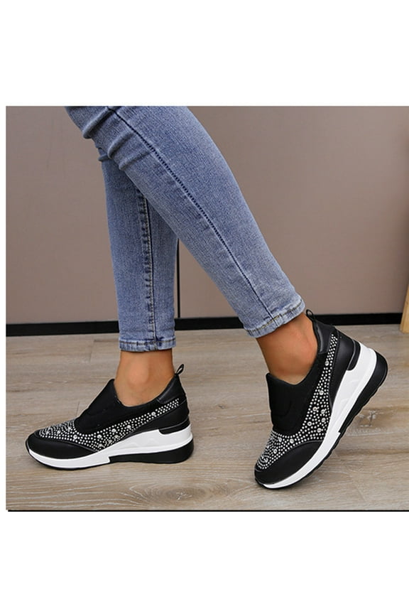 New Arrivals Wedge Shoes Women's Casual High-heeled Slip-on Shoes Casual Slip-on