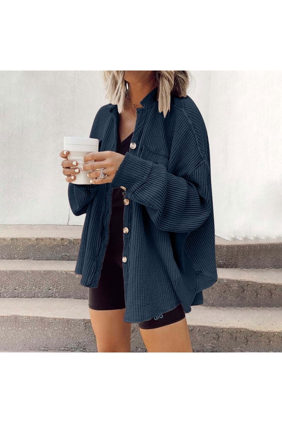 New Arrivals Women's Color Cardigan Outwear Suit Coat Long Sleeve Coat