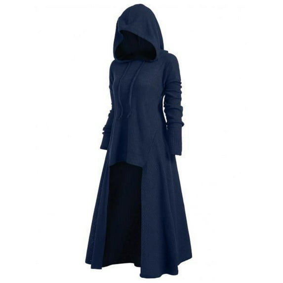 Kiplyki New Arrivals Women's Large Dress Hooded Casual Loose Elastic Solid Vintage Cape