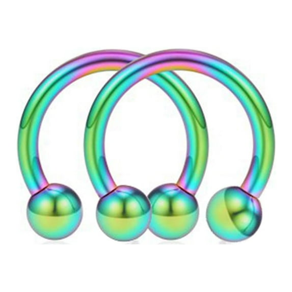 Kiplyki Nose Ring Hoop Magnetic Horseshoe Rings Stainless Steel Faux Septum Rings