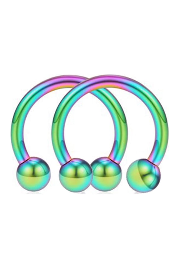 Nose Ring Hoop Magnetic Horseshoe Rings Stainless Steel Faux Septum Rings