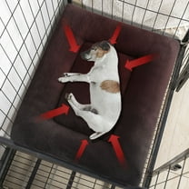 Kiplyki Pet Dog Bed, Orthopedic Crate Foam Dog Bed,Machine Washable, Available On Both Sides,Waterproof Dog Mattress Nonskid Bottom, Comfy Anxiety Pet Bed Mat