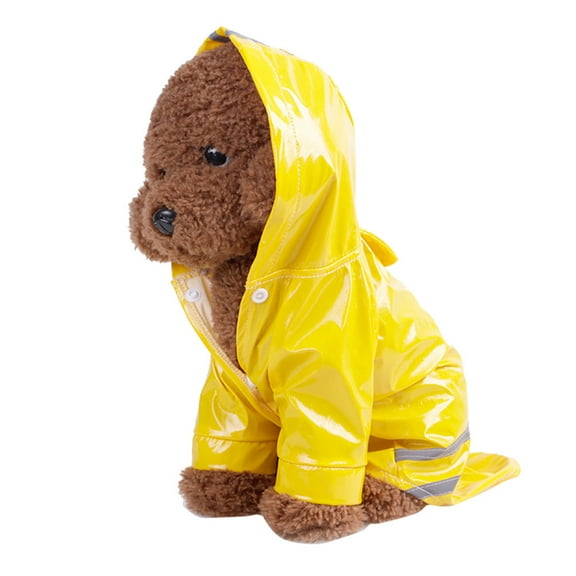 Kiplyki Pet Dog Hooded Raincoat Pet Waterproof Puppy Dog Jacket Outdoor Coat