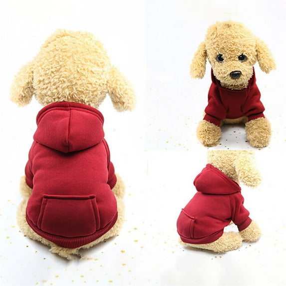 Kiplyki Polyester Hoodied Sweatshirts With Pocket Dog Clothes Pet Clothing
