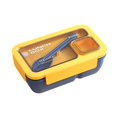 thumbnail image 1 of Kiplyki Portable Plastic Lunch Box with Partition, Built-in Cutlery, Leakproof Lock Buckle Bento Container, Multi-Functional Meal Prep Container for Work Office Picnic, 800ml, 1 of 6