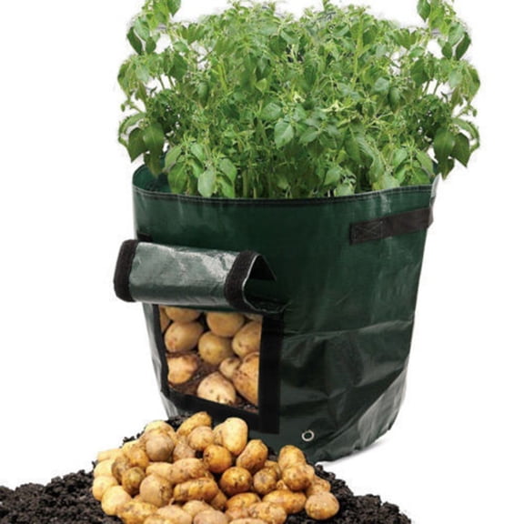 Kiplyki Potato Grow Planter PE Container Bag Growing Pot Side Window