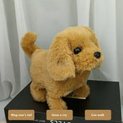 Kiplyki Remote Control Electronic Plush Puppy Dog Toy,Walks,Barks,Shake Tail,Dress Up Realistic Stuffed Animal Dog, Gift for Girls Boys Age 3-6 Year Old