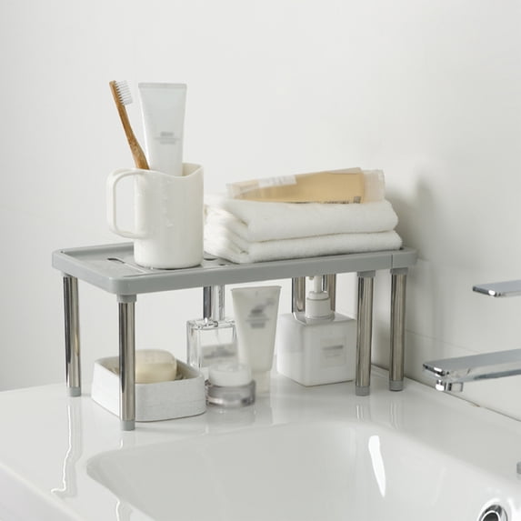 Kiplyki Flash Retractable Shelf Scalable To 24 Inches Storage Shelf Home Commodity Shelf for Kitchen Sink Bathroom Living Room Cupboard