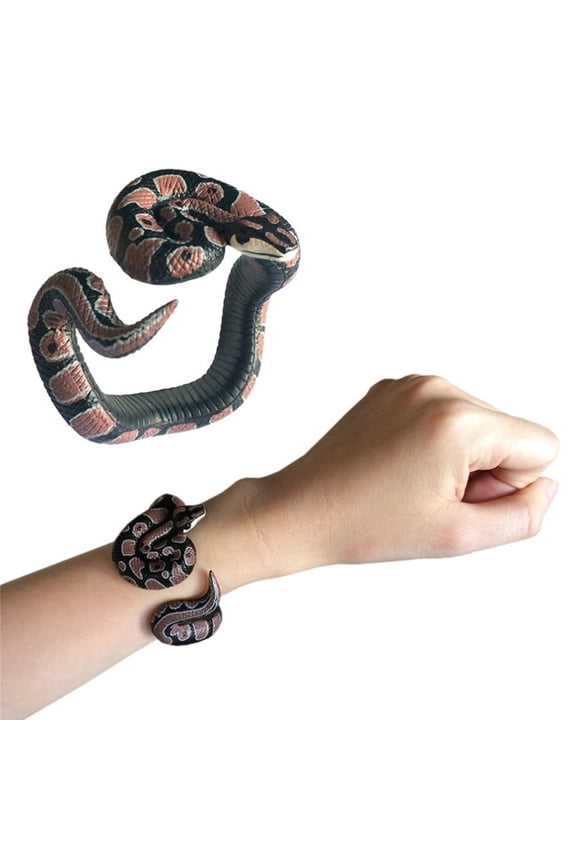Simulation Resin Animal Python Bracelet Handmade Painted PVC Material Toy