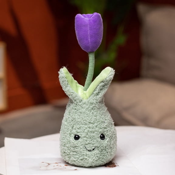 Kiplyki Simulation Succulent Flowers Green Plant Potted Ornament Indoor Decoration Doll Plush Toy