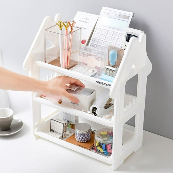 Kiplyki Small House Rack Kitchen Countertop Three-layer Storage Rack