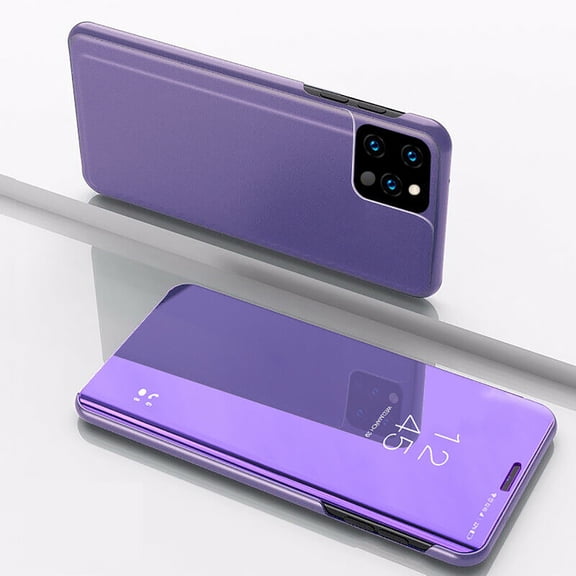 Kiplyki Smart Leather Flip Clear View Mirror Case Cover For iPhone 12/12 Pro 6.1in