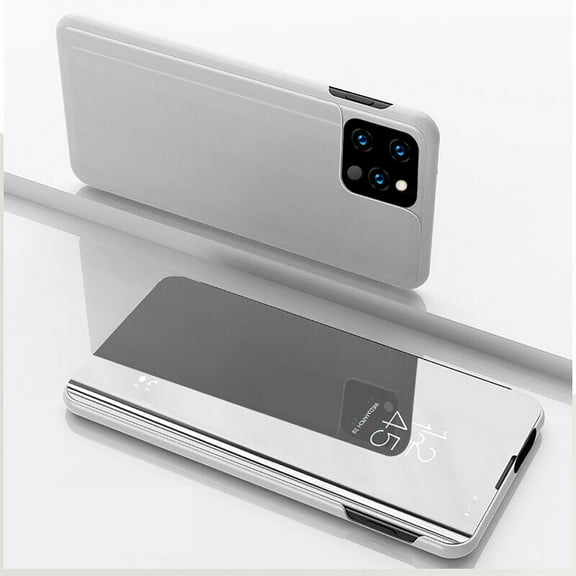 Kiplyki Smart Leather Flip Clear View Mirror Case Cover For iPhone 12/12 Pro 6.1in