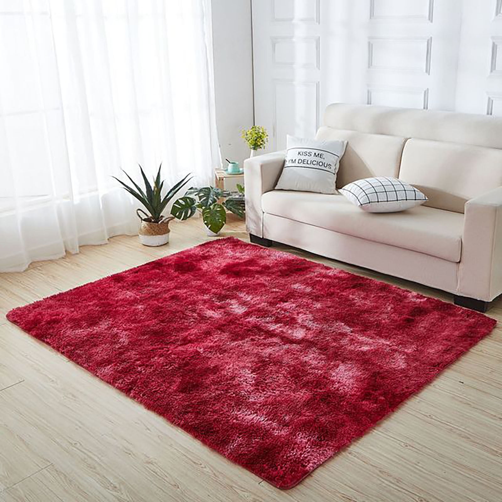 Kiplyki Soft Rugs AntiSkid Shaggy Area Rug Dining Room Home Bedroom
