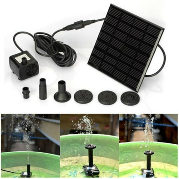 Kiplyki Solar Water Panel Power Fountain Pump Pond Watering Submersible