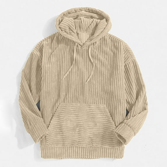 Kiplyki Spring Men's Hoodies Winter Solid Color Hooded Sweatshirt Loose Pullover